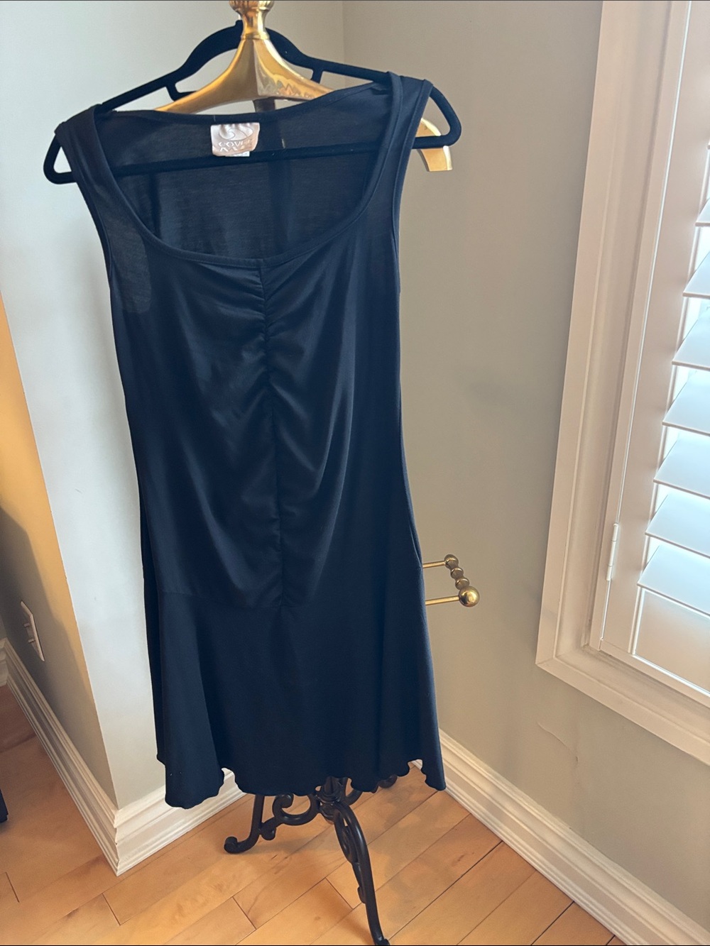Black Women's Swim Dress - Unbranded Classic Scoop Neck